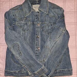 Brighton Blue Denim Jacket with Heart Accents